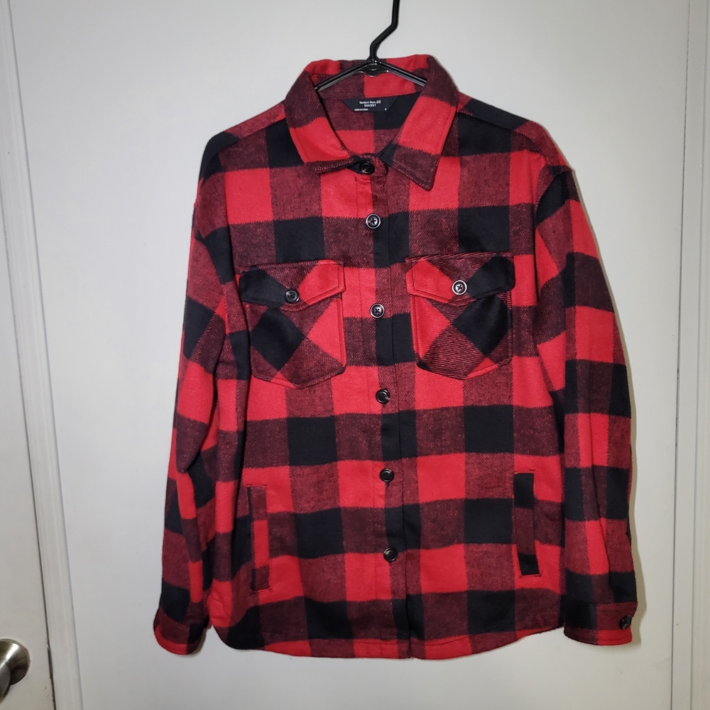 Red and Black Plaid Shacket